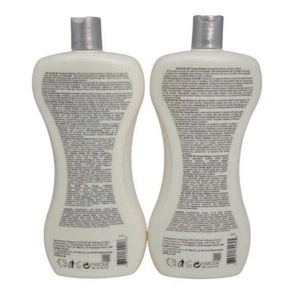 BioSilk Silk Therapy Shampoo & Conditioner Set 34 Oz Jumbo Sulfate Paraben Free - Picture 4 of 8